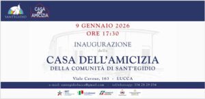 Locandina inaugurazione Casa dell'Amicizia Viale Cavour Lucca