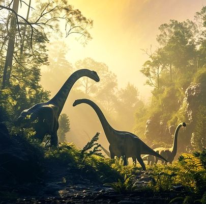 dinosauri in unsa foresta tropicale