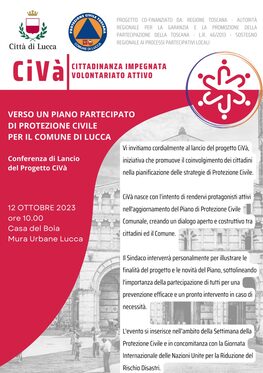 locandina primo incontro verso un piano partecipato di protezione civile